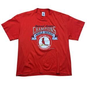 Vintage 80s St. Louis Cardinals T-Shirt Womens XL World Series Champions USA